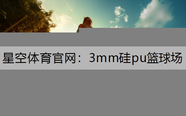 3mm硅pu篮球场